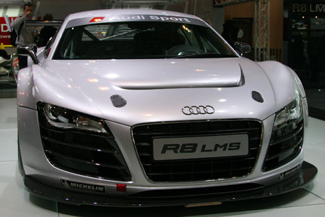 Audi R8 LMS, verdensnyhed på Essen Motor Show 2008.
(Foto: Motorsporten.dk)